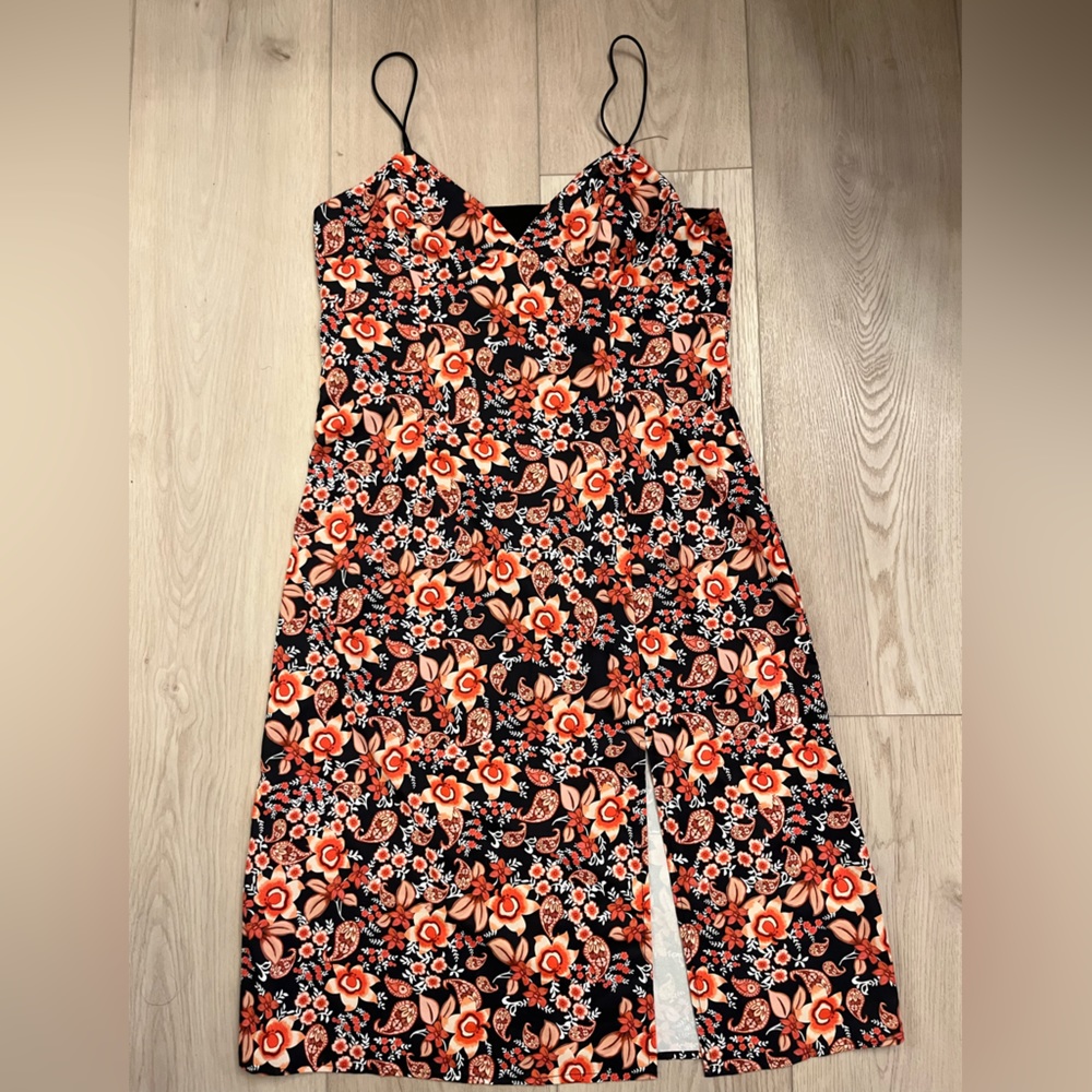 Amaroso Omah Midi Floral Abstract Dress XL
